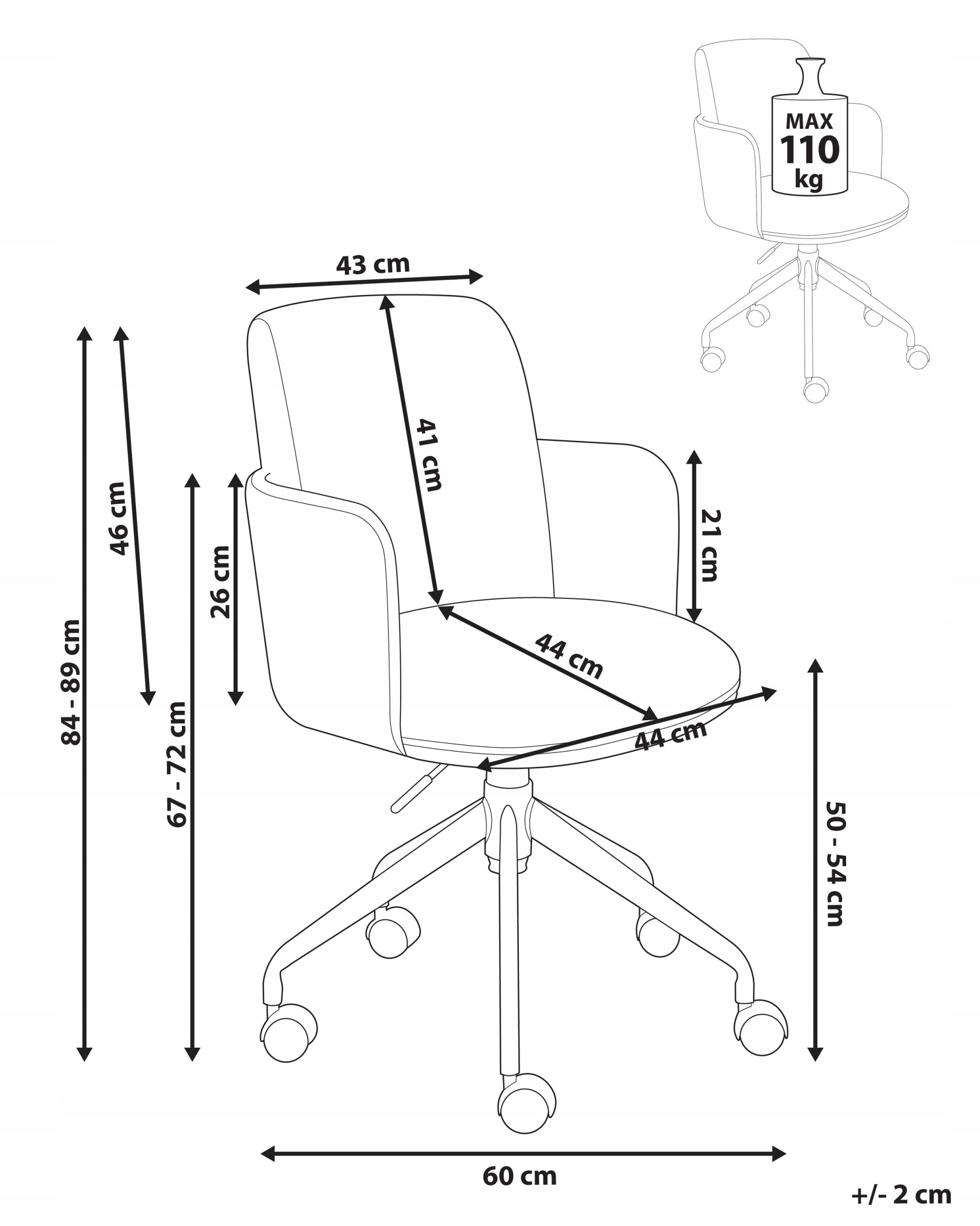 Office chair corduroy height adjustable swivel beige and gray Medical device no