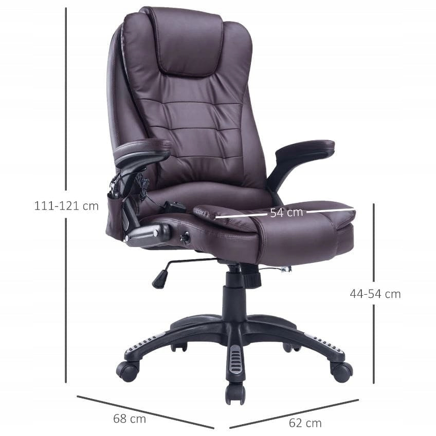 Office chair eco leather with massage brown Brand no brand