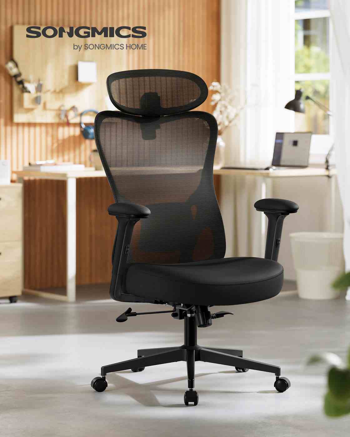 Office chair ergonomic mesh high lumbar adjustment and headrest Maximum load 150 kg