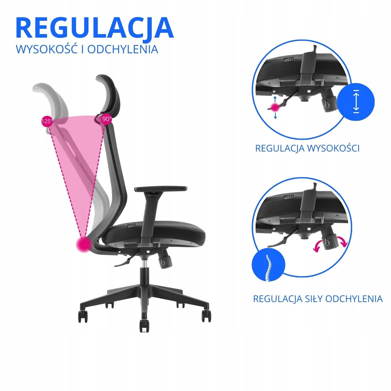 Office chair ergonomic swivel SL-338A office chair adjustable health and safety EAN (GTIN) 5907052737869