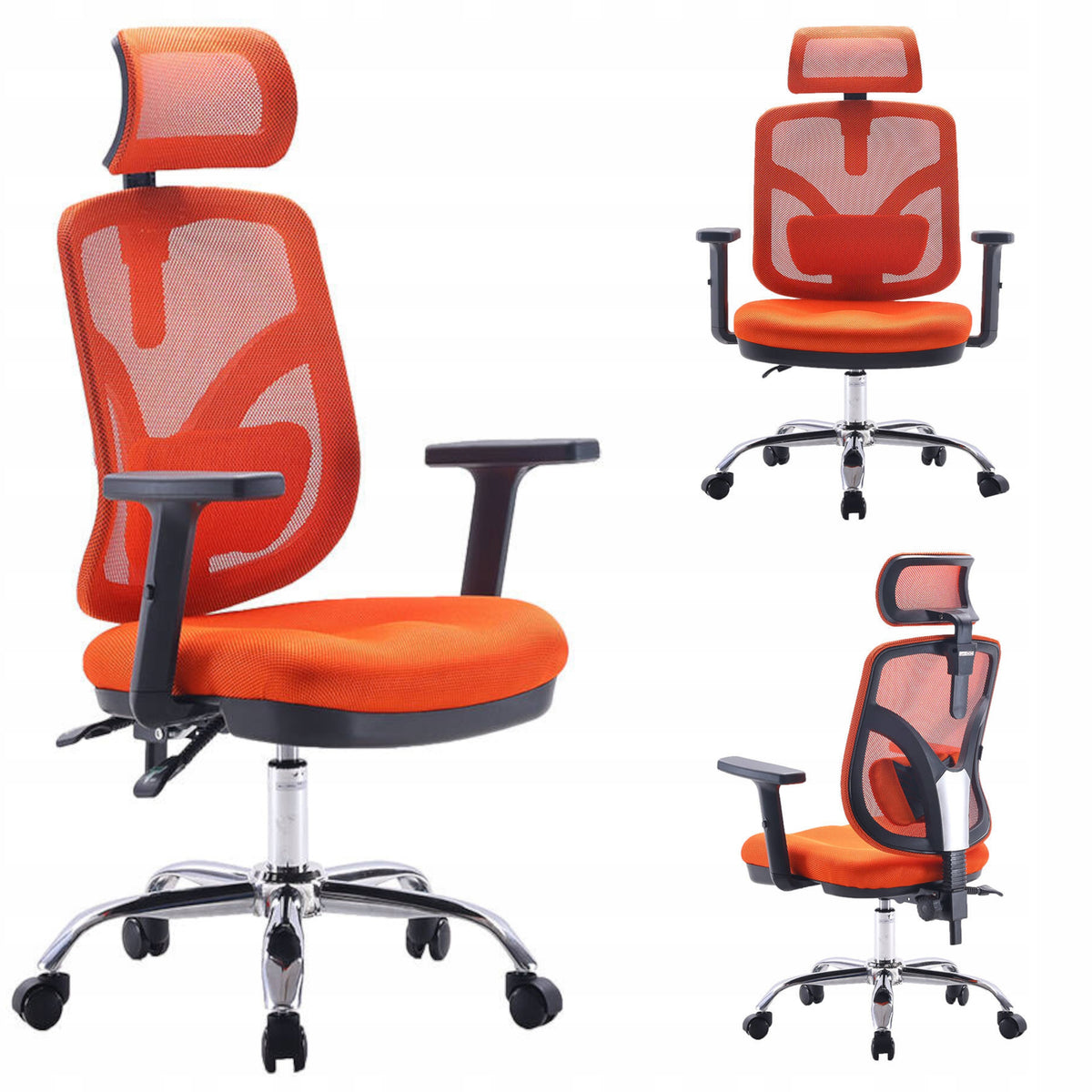 Office chair ergonomic swivel chair orange adjustable BHP M56