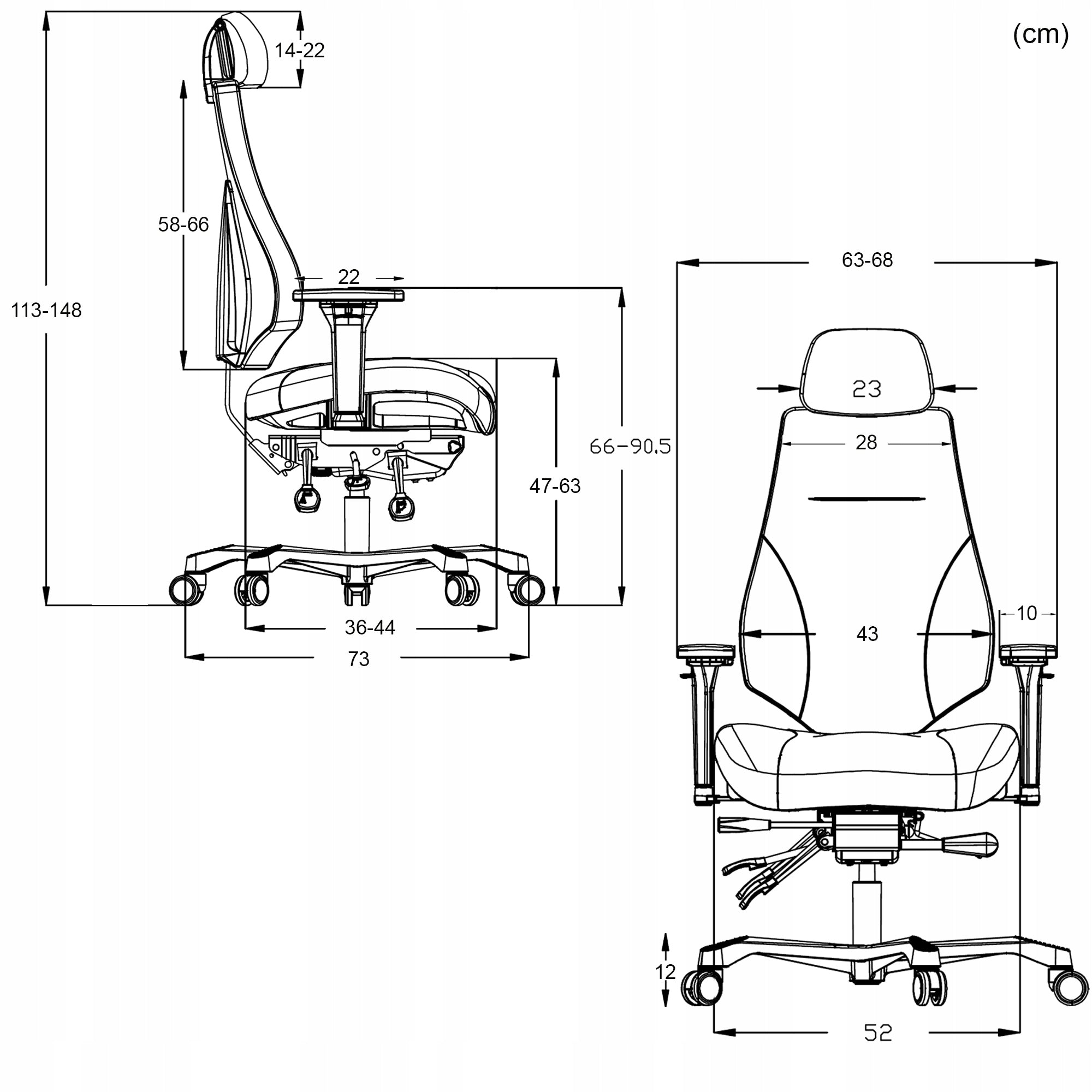 Office chair for TALL 150kg Spacetronik ERGONOMIC Rotary grey Packaging status original