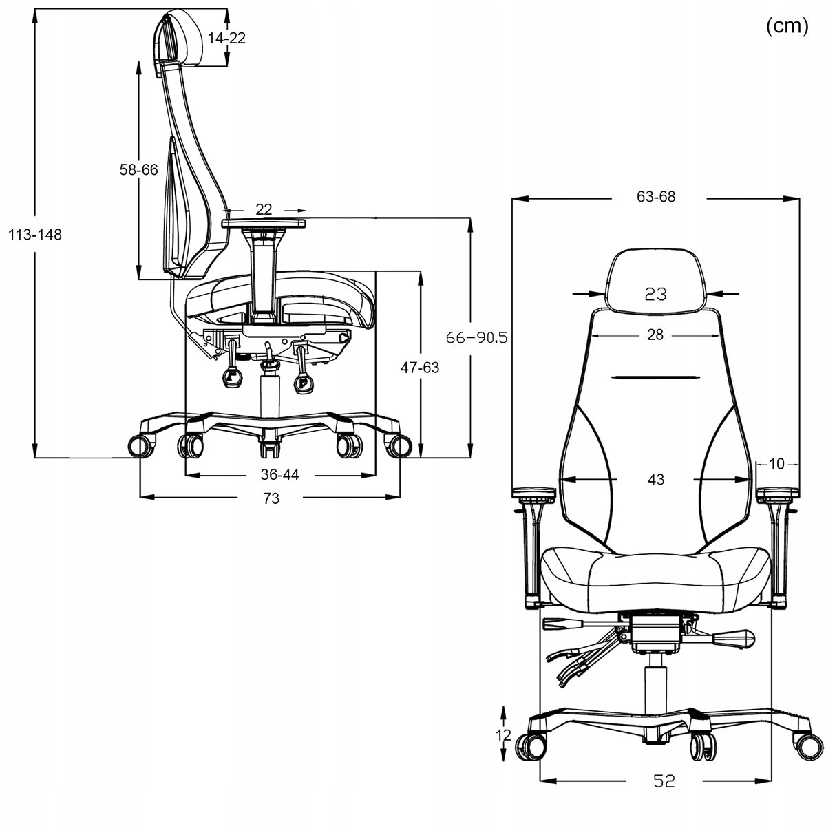 Office chair for TALL 150kg Spacetronik ERGONOMIC Rotary grey Packaging status original
