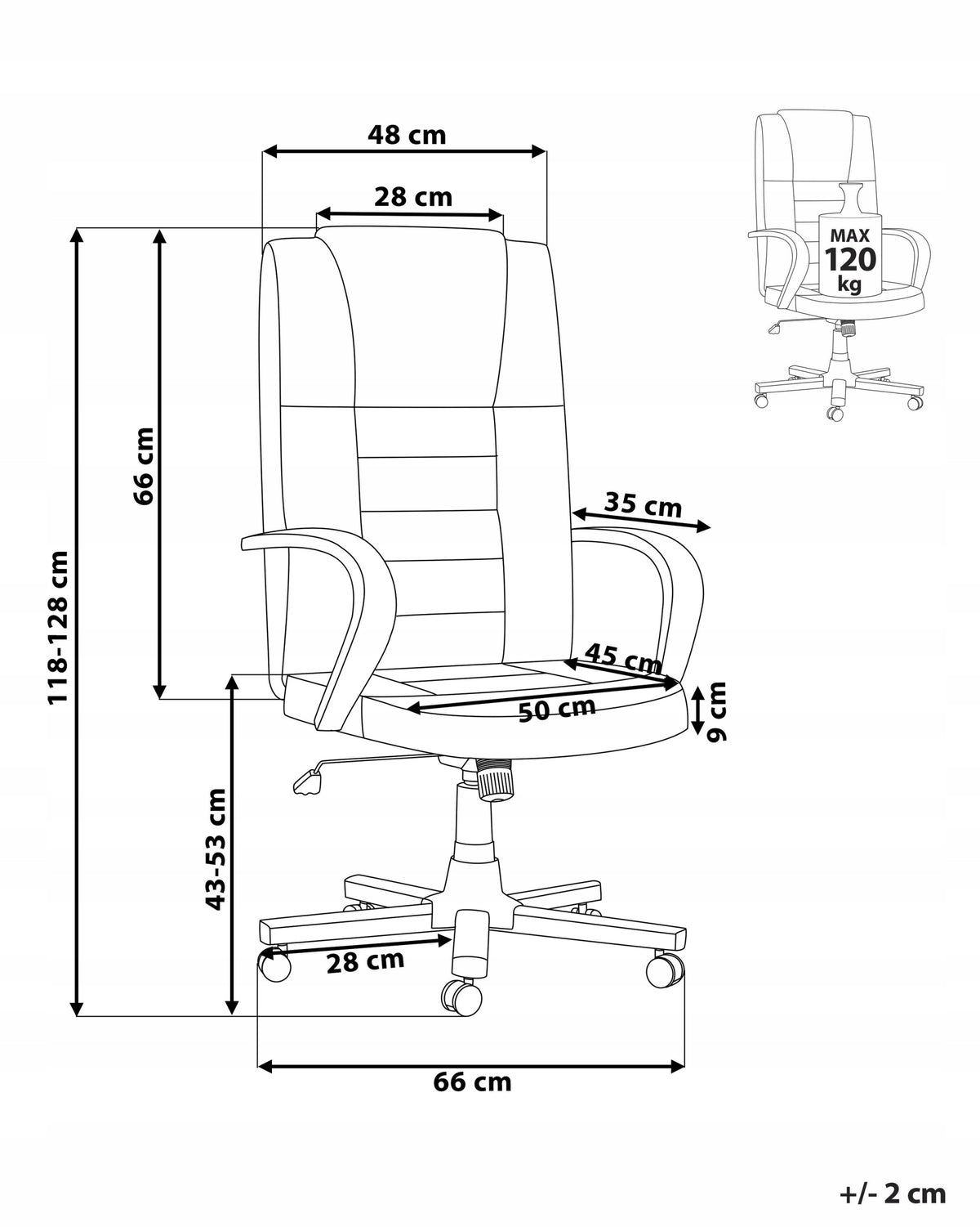Office chair leather massage black Medical device no
