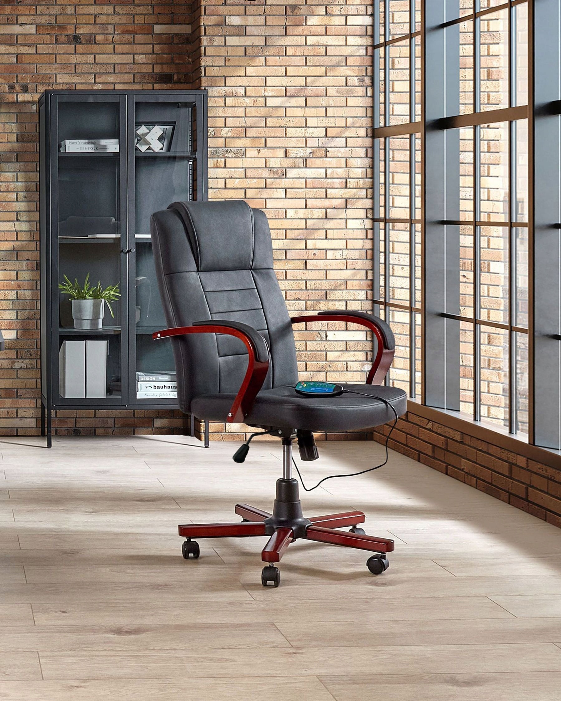 Office chair leather massage black Packaging status original