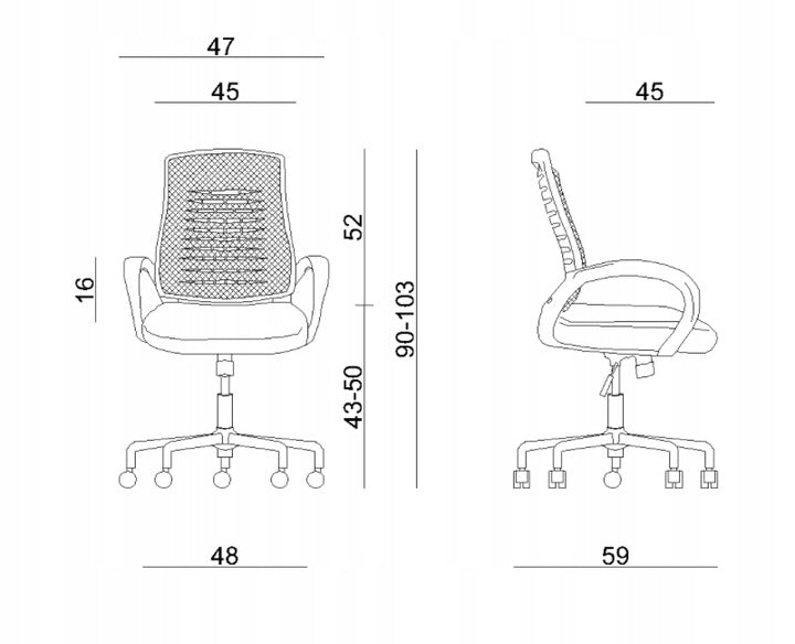 Office chair, swivel AWARD BLACK Brand Unique