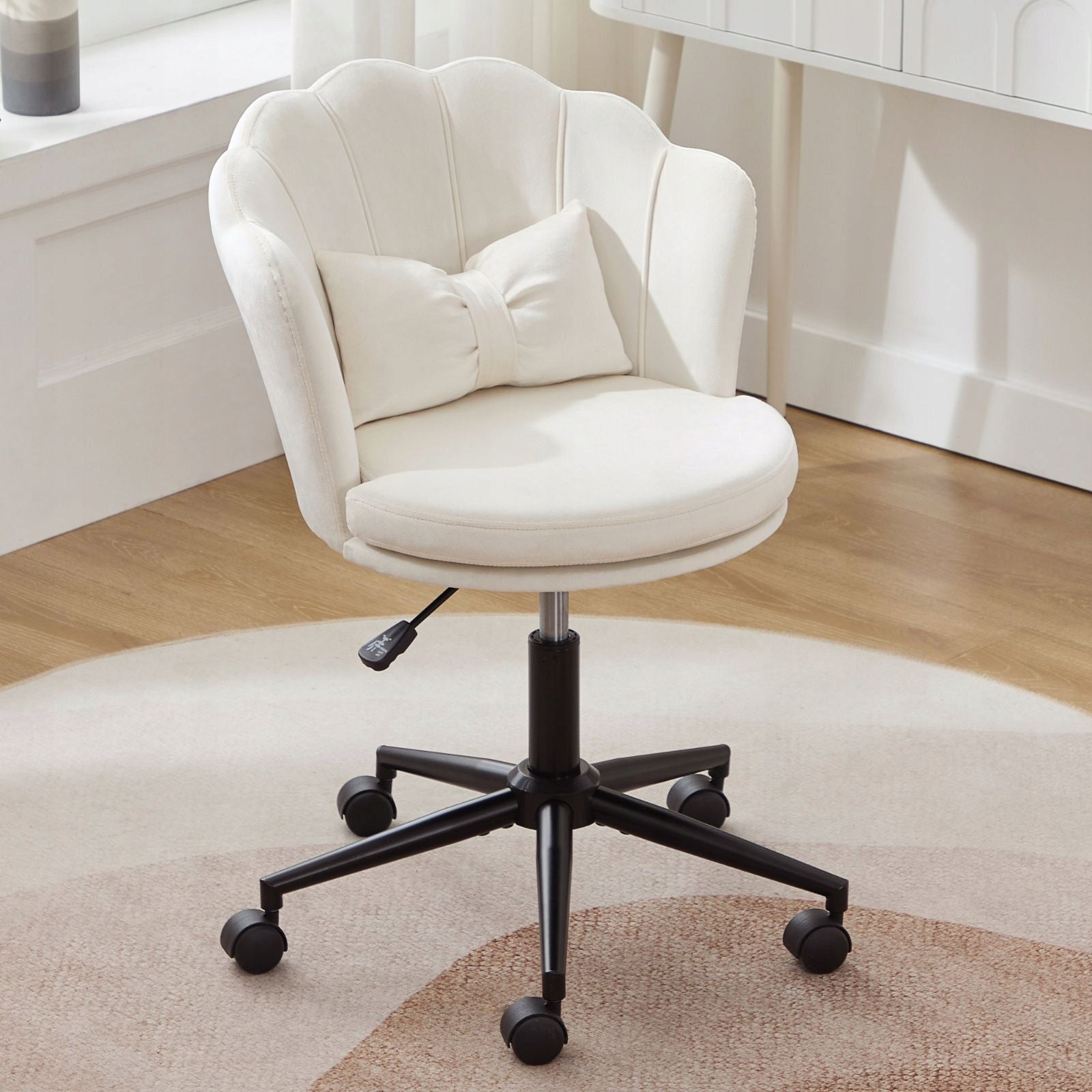 Office chair, swivel, adjustable, with cushion