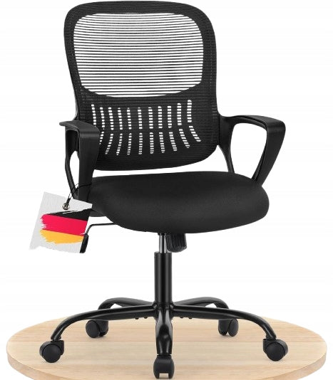 Office chair swivel chair COMFORTABLE BLACK DUMOS Ergonomic HOME OFFICE