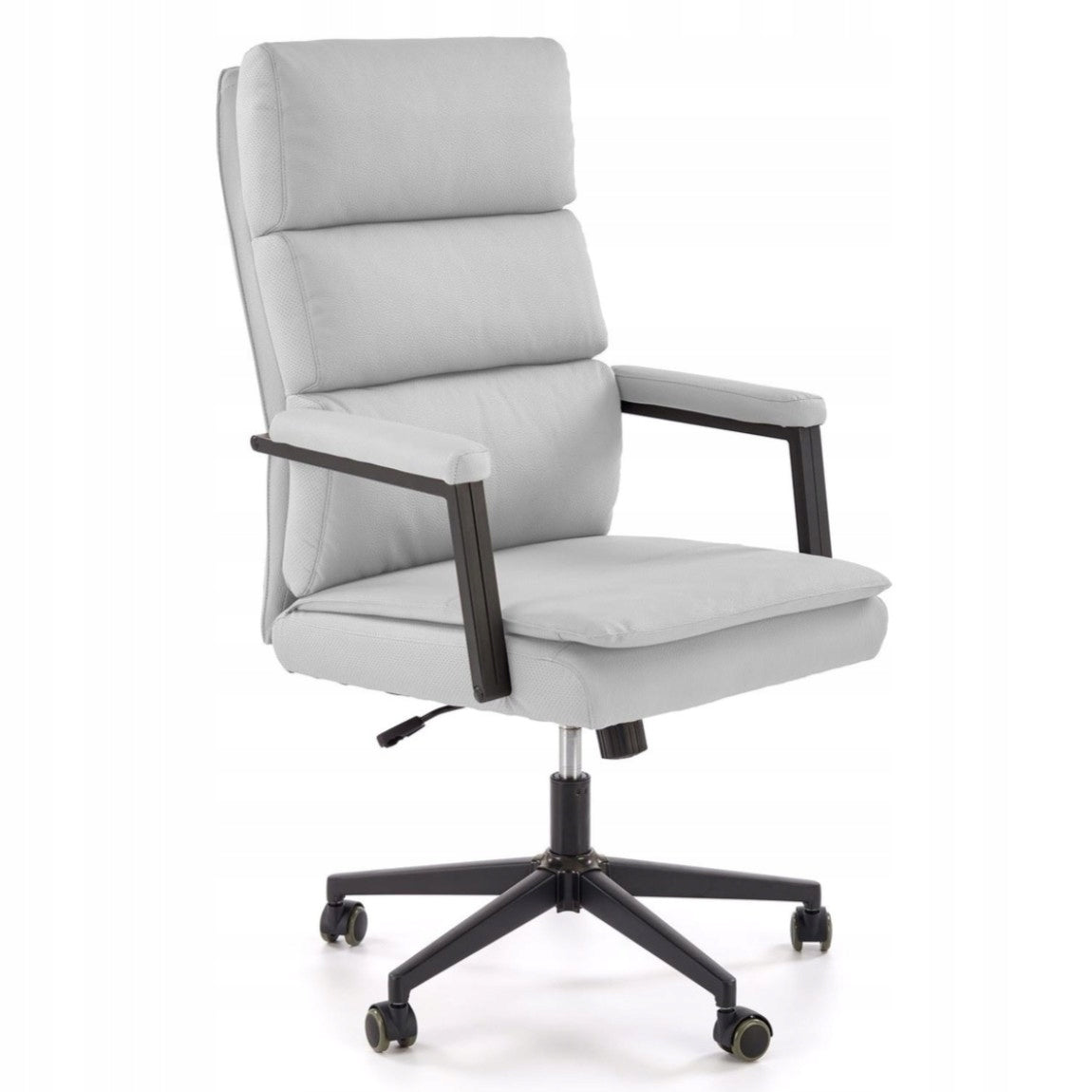 Office chair swivel chair grey leather for computer desk ADRIANO 2
