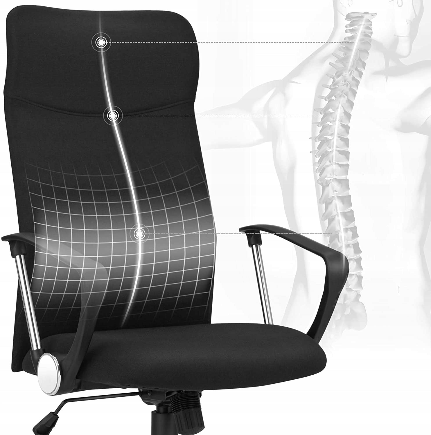 Office chair swivel chair on wheels for office + Brand Kochamy meble