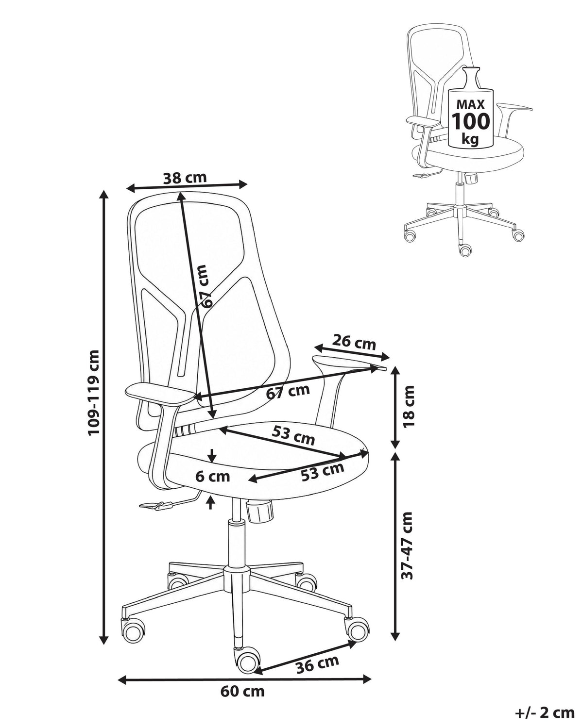 Office chair swivel net adjustable beige Medical device no