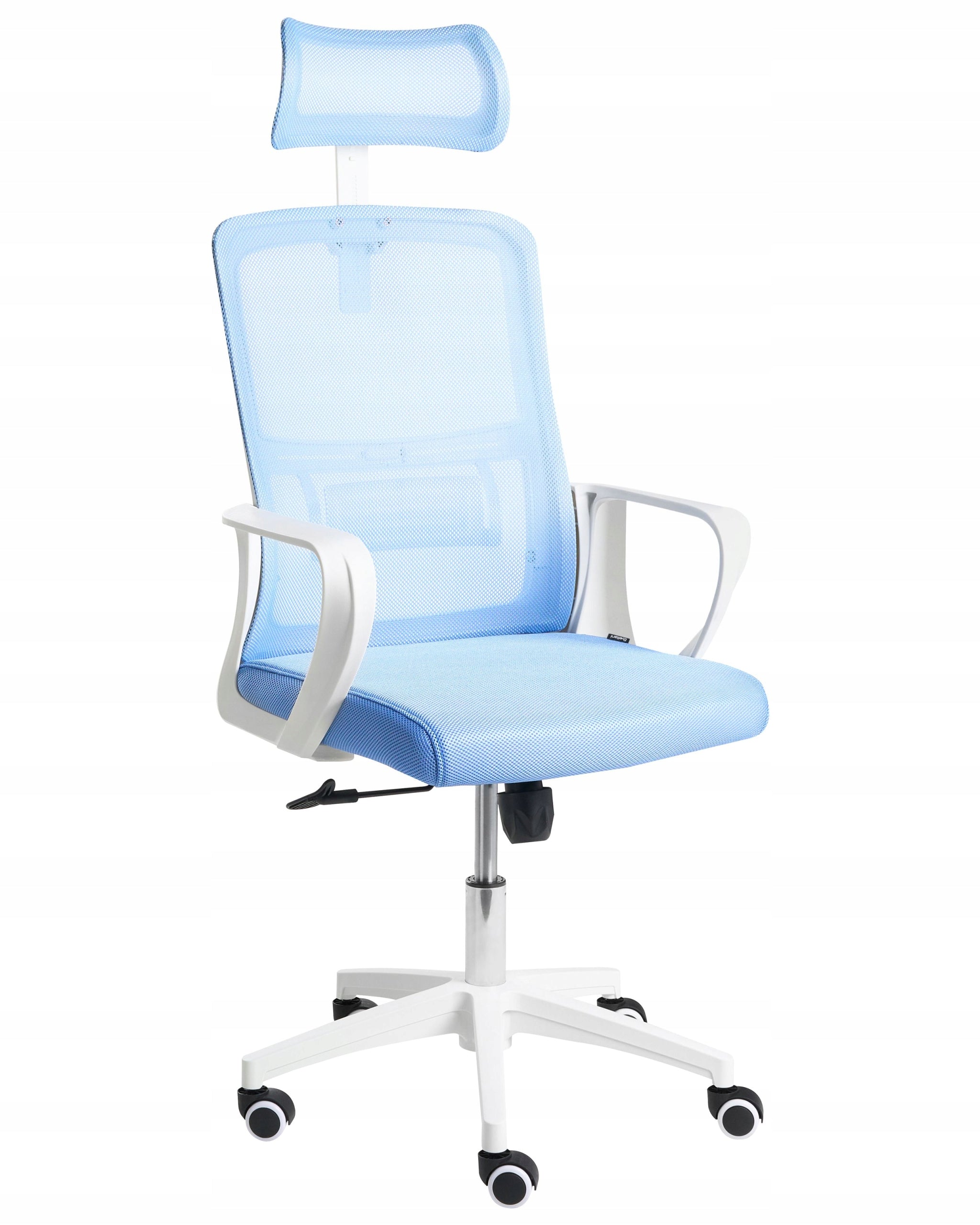 Office chair swivel net adjustable blue