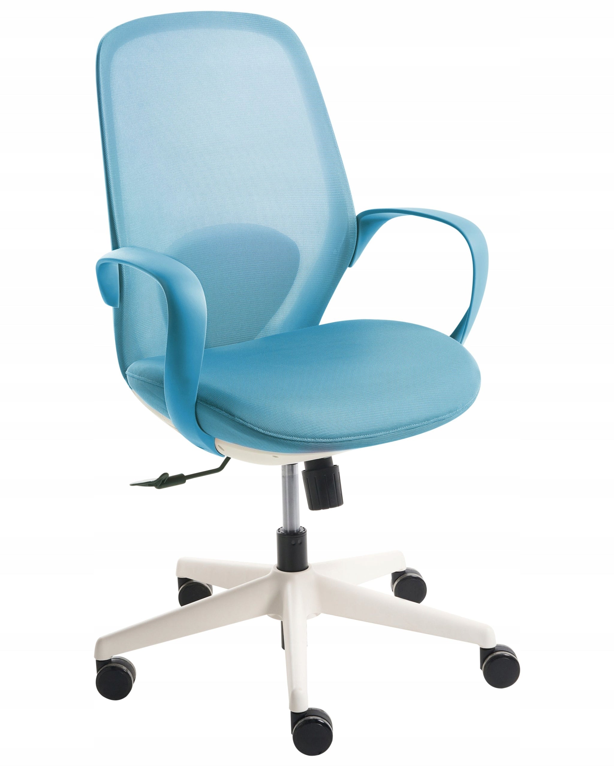 Office chair swivel net height adjustable blue