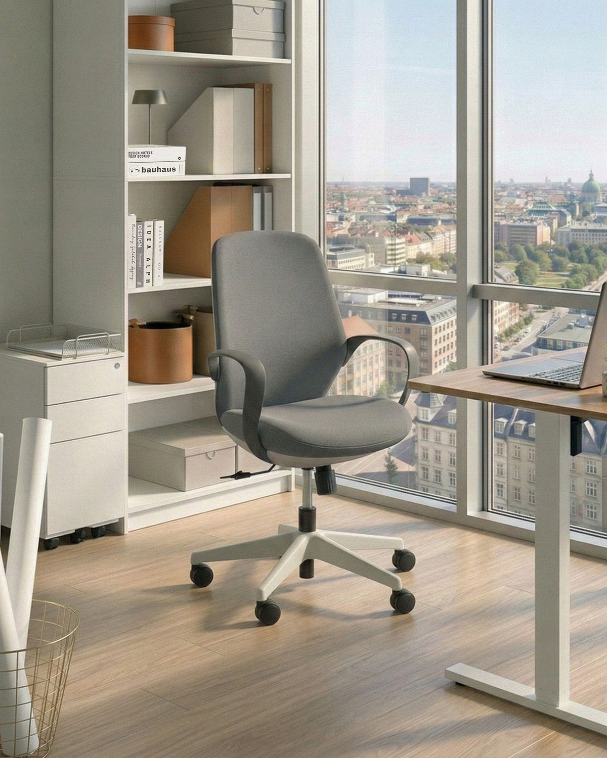 Office chair swivel net height adjustable grey Packaging status original