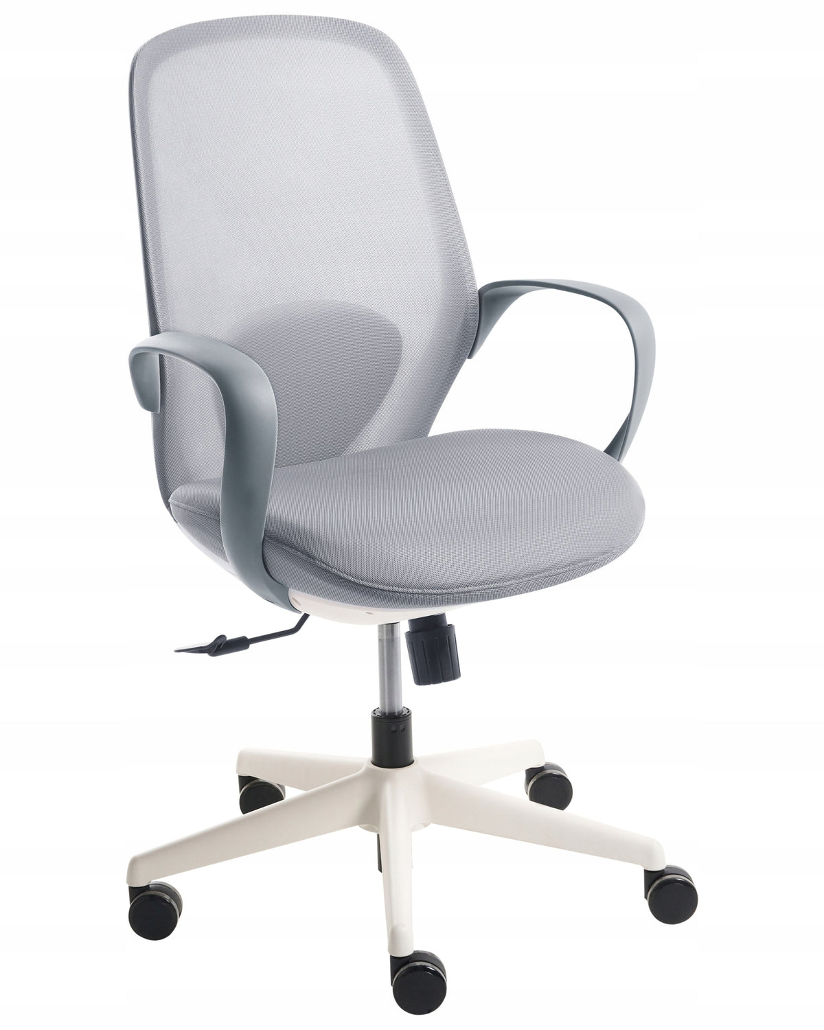 Office chair swivel net height adjustable grey