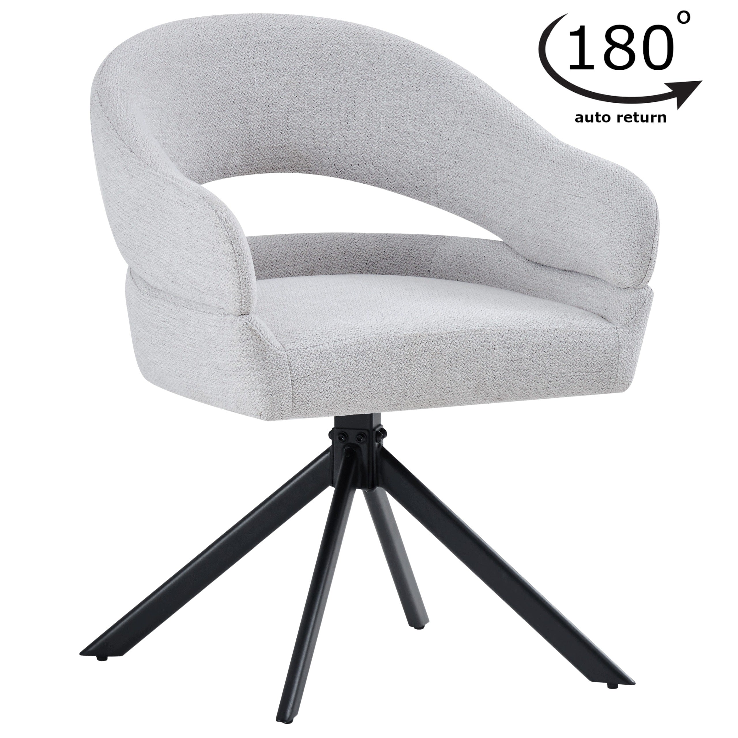 Office chair swivel office chair upholstered beige for desk MALOJA