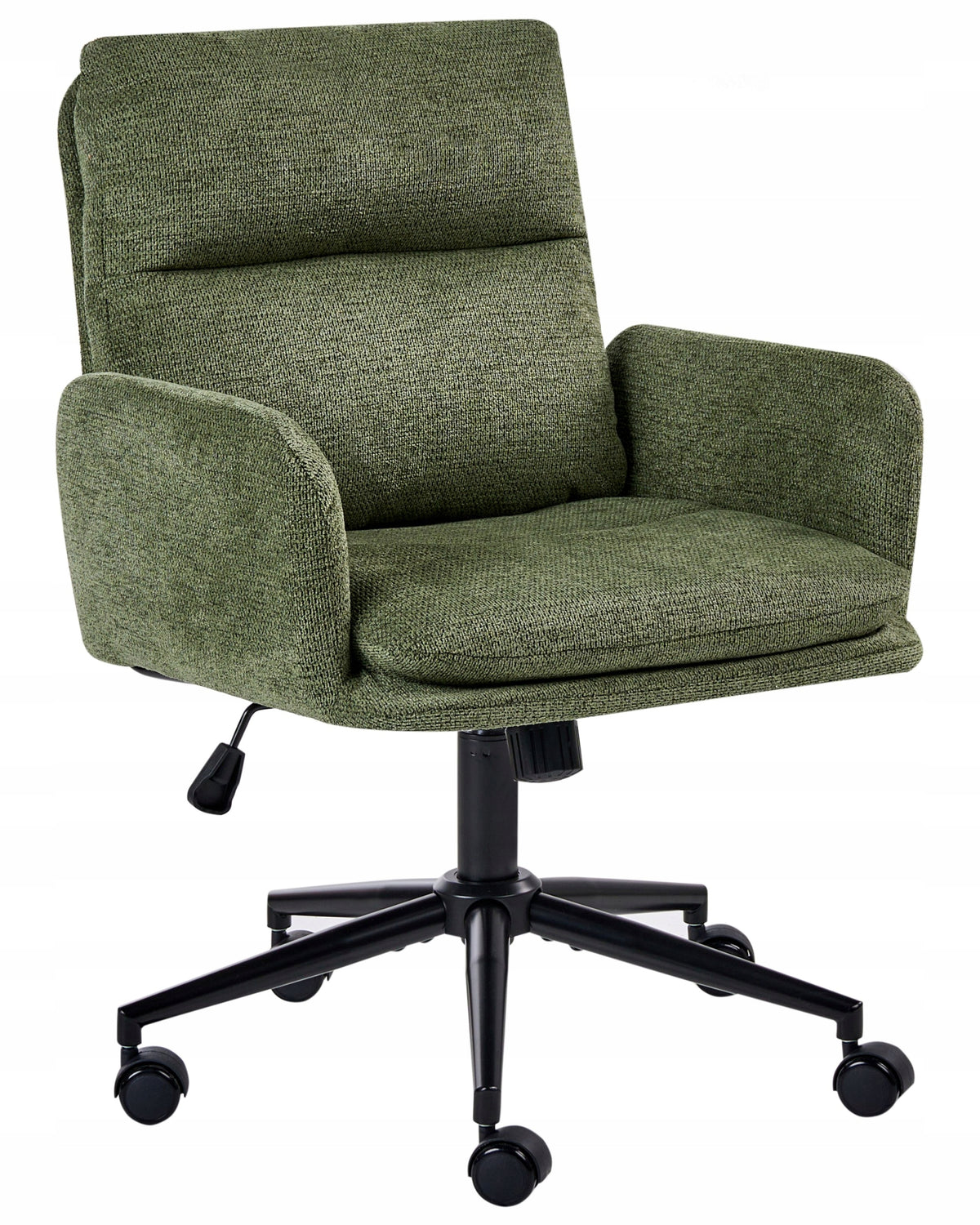 Office chair swivel upholstered height adjustment green