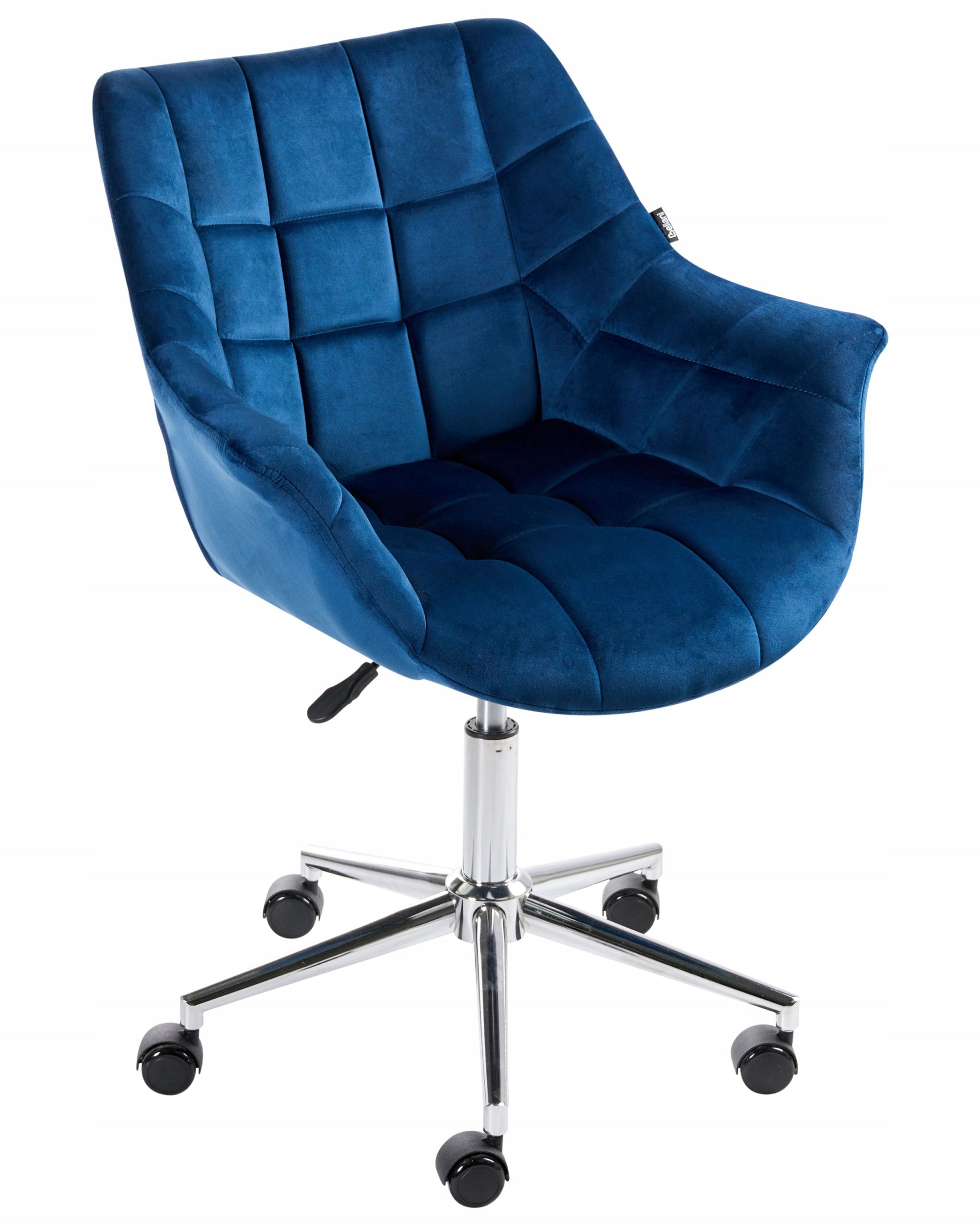 Office chair swivel velour navy blue
