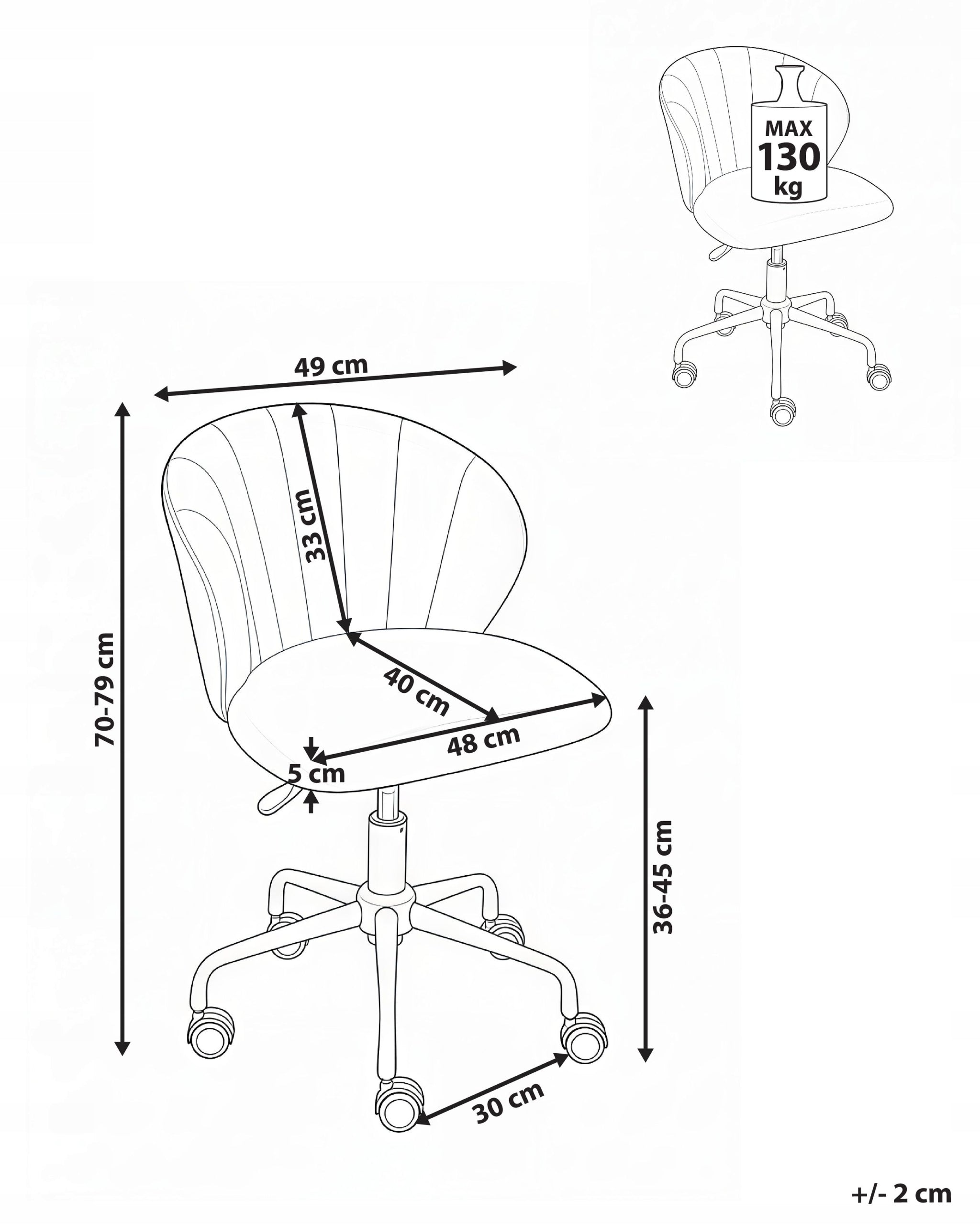 Office chair swivel velour shell broken white Medical device no