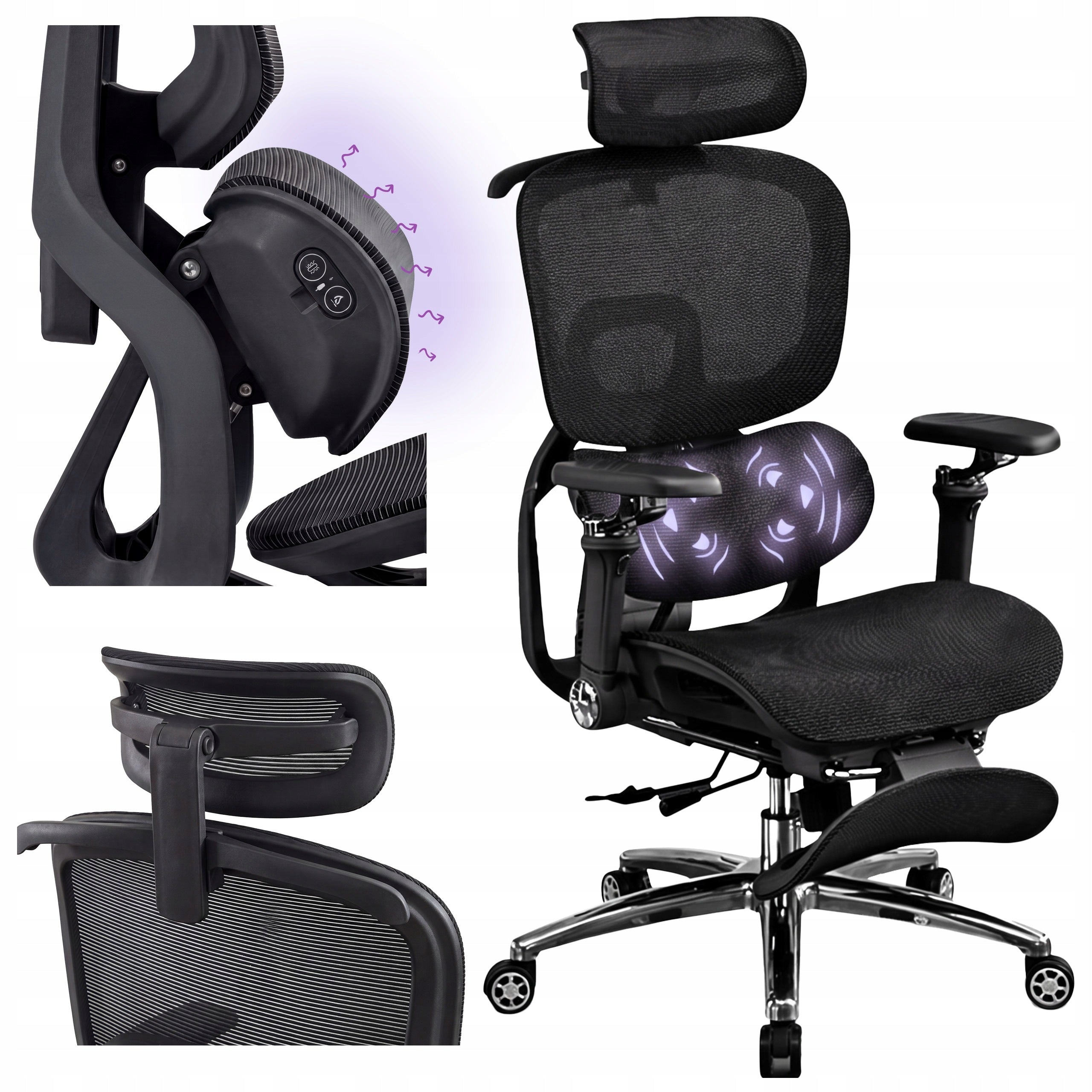 Office chair witchcraft Office chair FOOTREST +MASSAGE +FAN Spacetronik