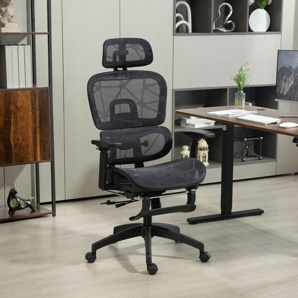 Office chair with armrests, headrest, lumbar support Manufacturer code 921-819V00BK