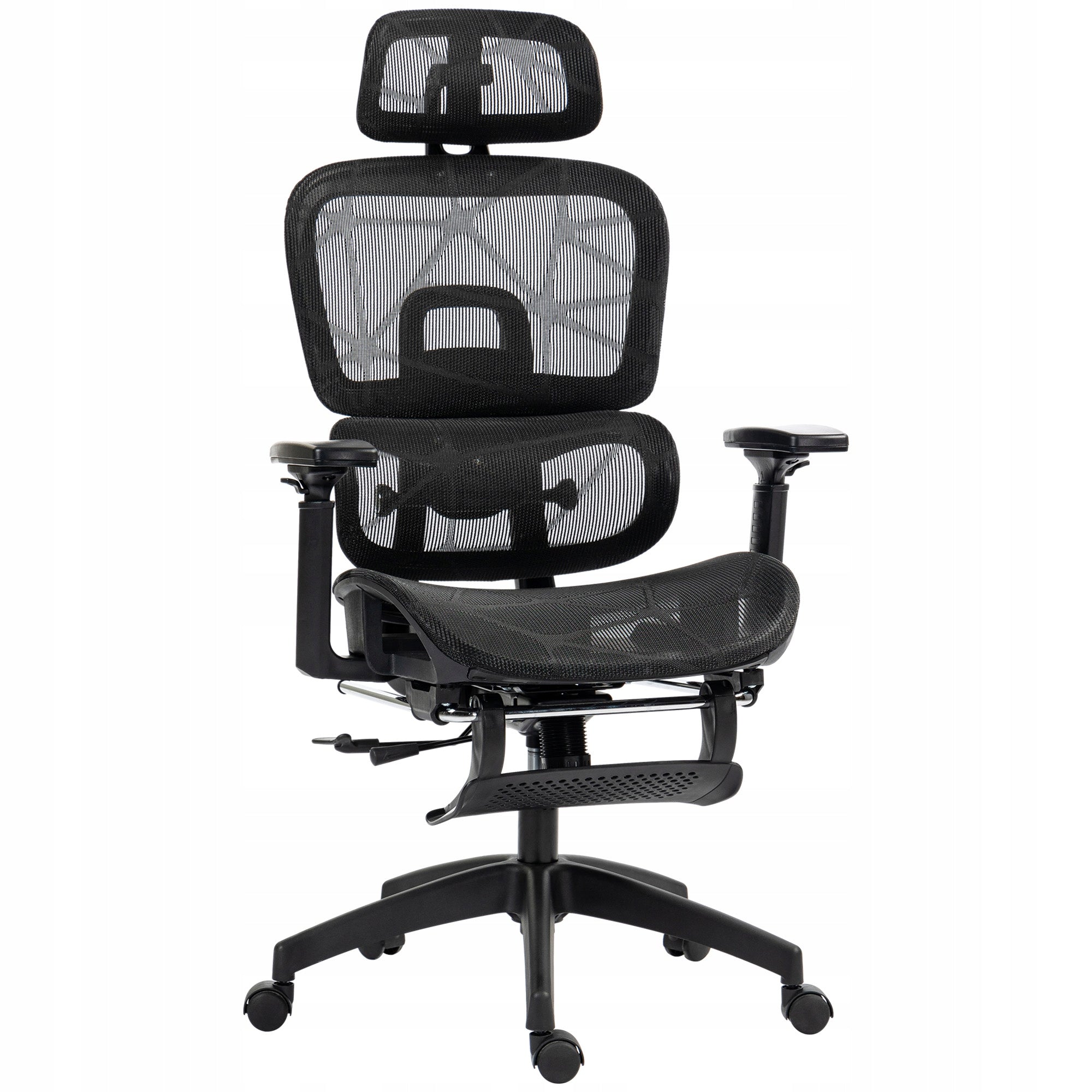 Office chair with armrests, headrest, lumbar support
