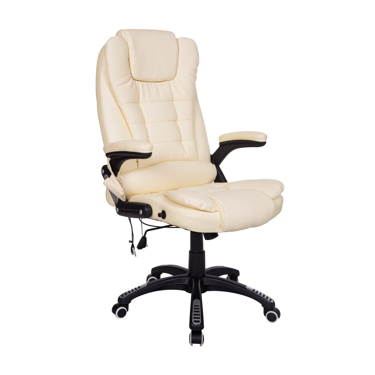 Office chair with footrest, heating function, height adjustment