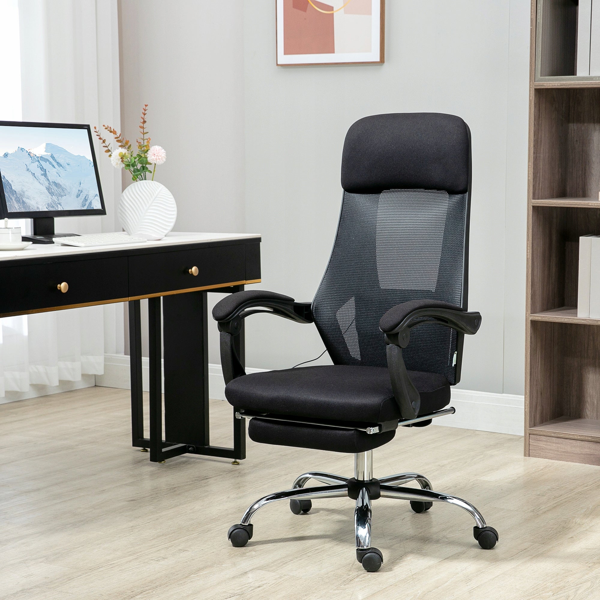 Office chair with massage Vinsetto 921-613V00BK 60x57x123 cm black Manufacturer code 921-613V00BK
