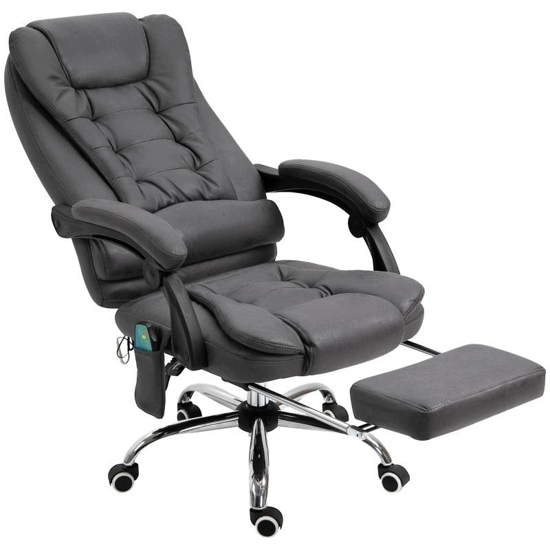 Office chair with massage and heating, footrest.