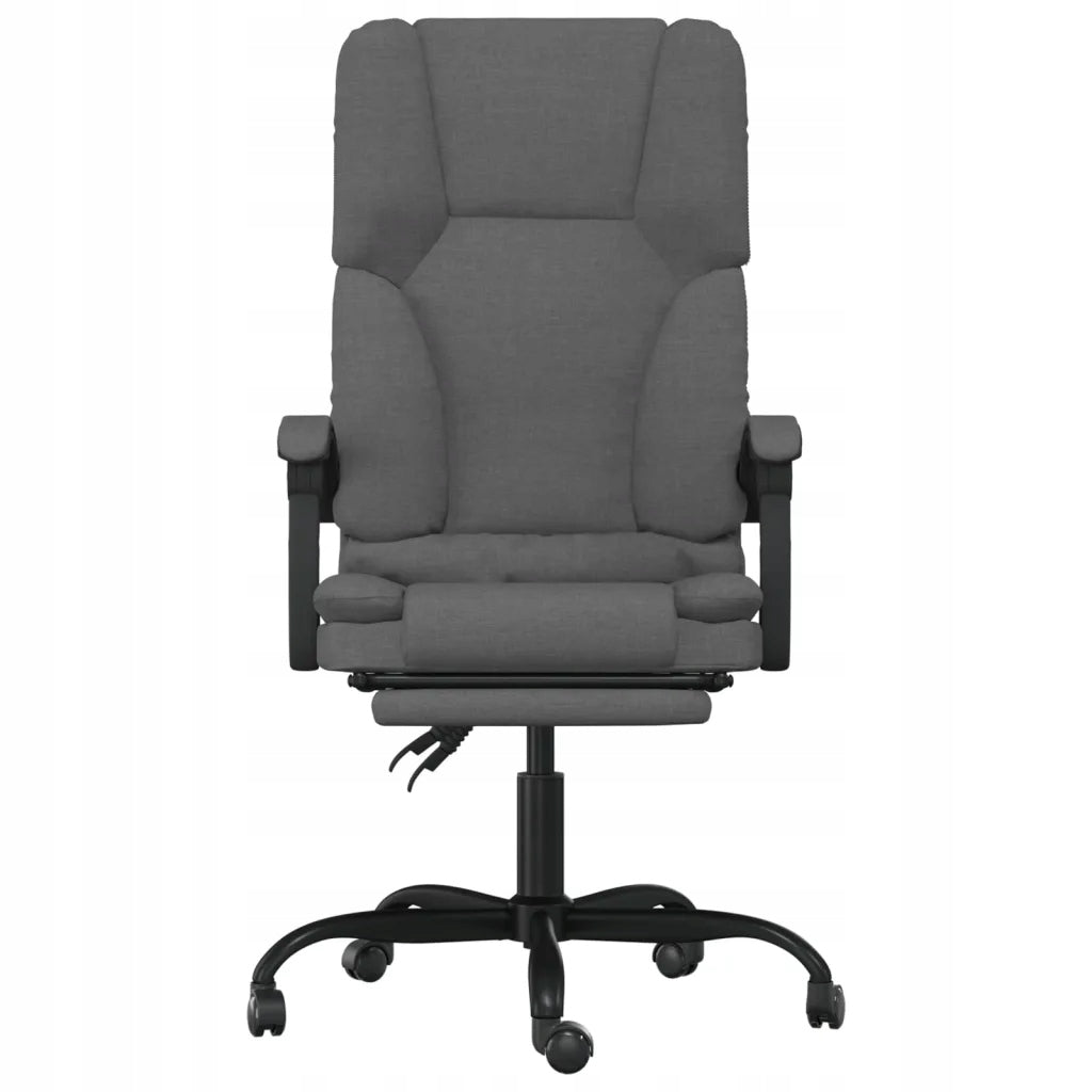 Office chair with massage and tilt function, dark grey material Brand Vida