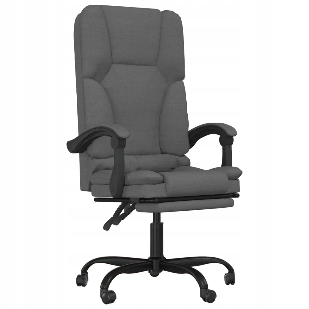 Office chair with massage and tilt function, dark grey material