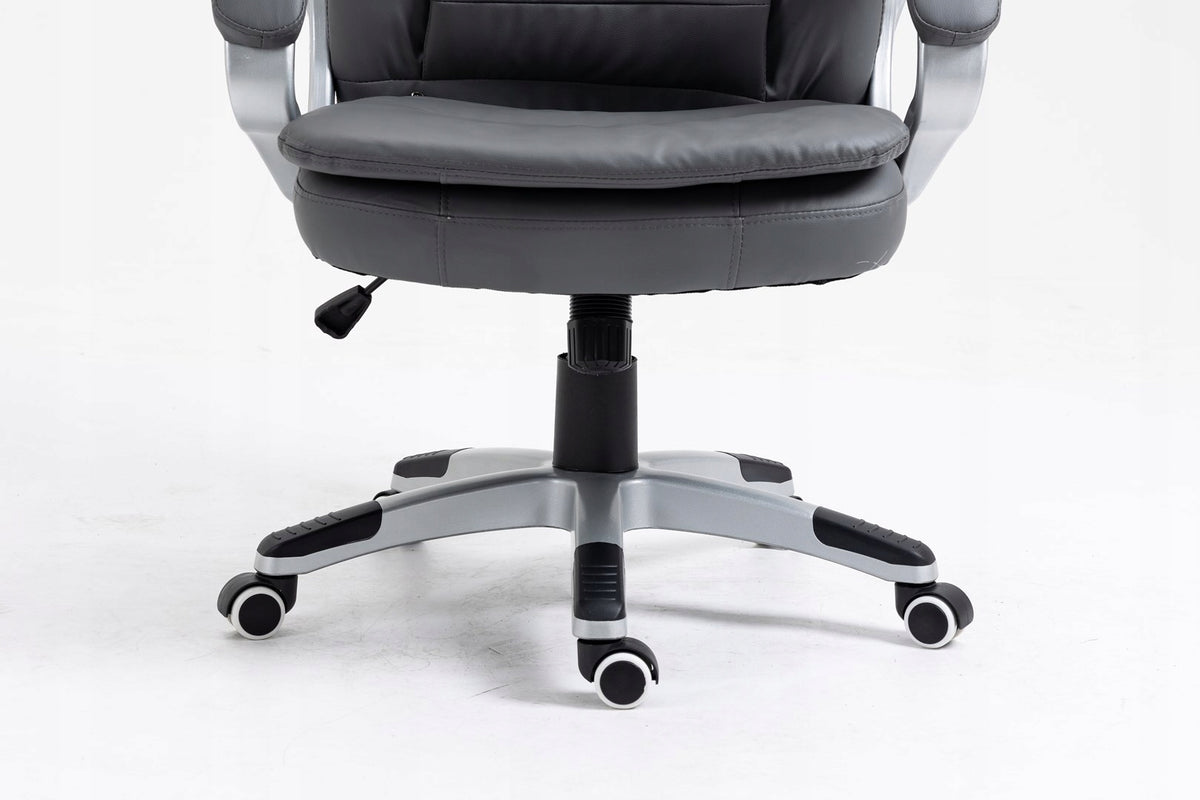 Office chair with massage heated YK7304 grey Furniture depth 76 cm
