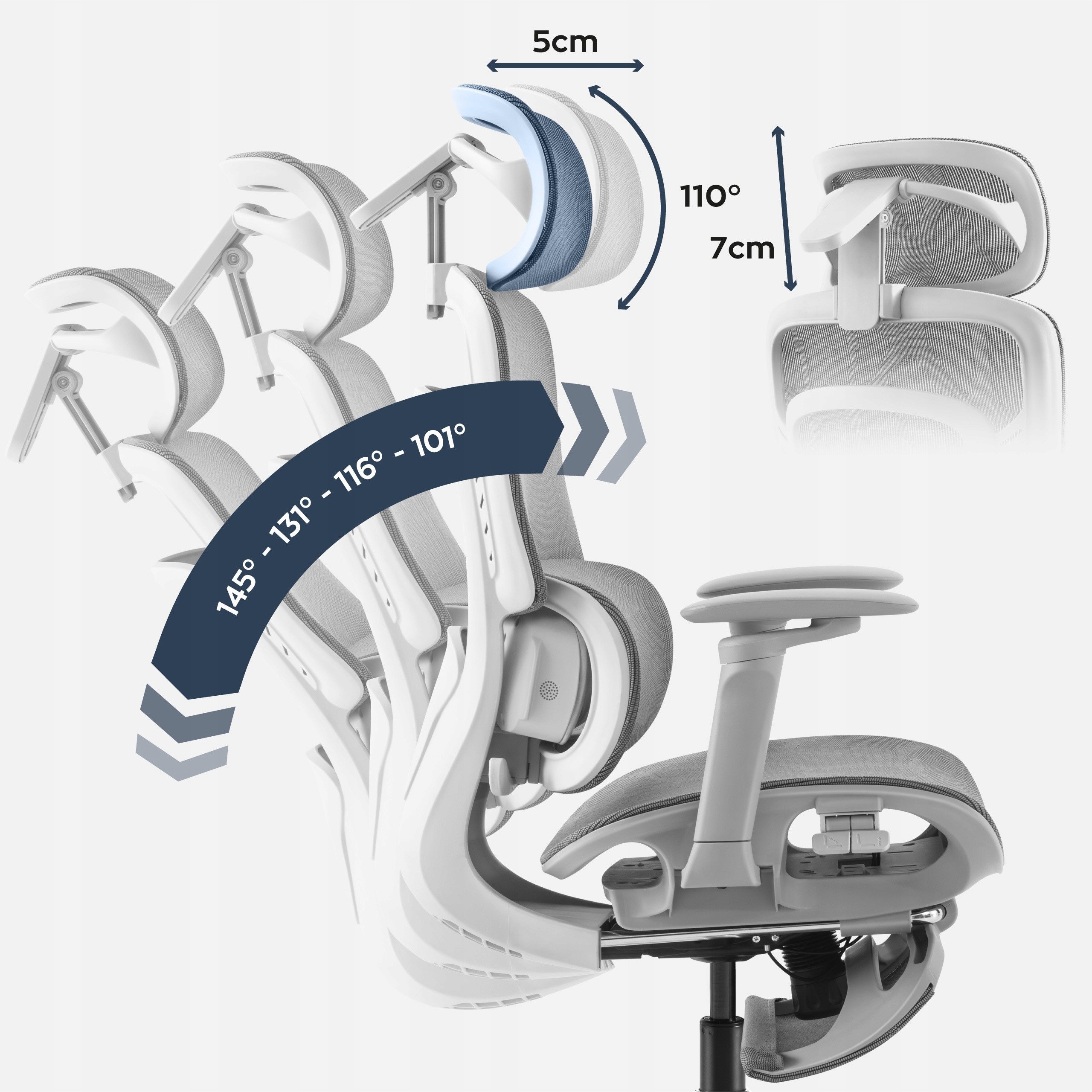 Office chair with massager MARK ADLER grey swivel ergonomic for desk Brand Markadler