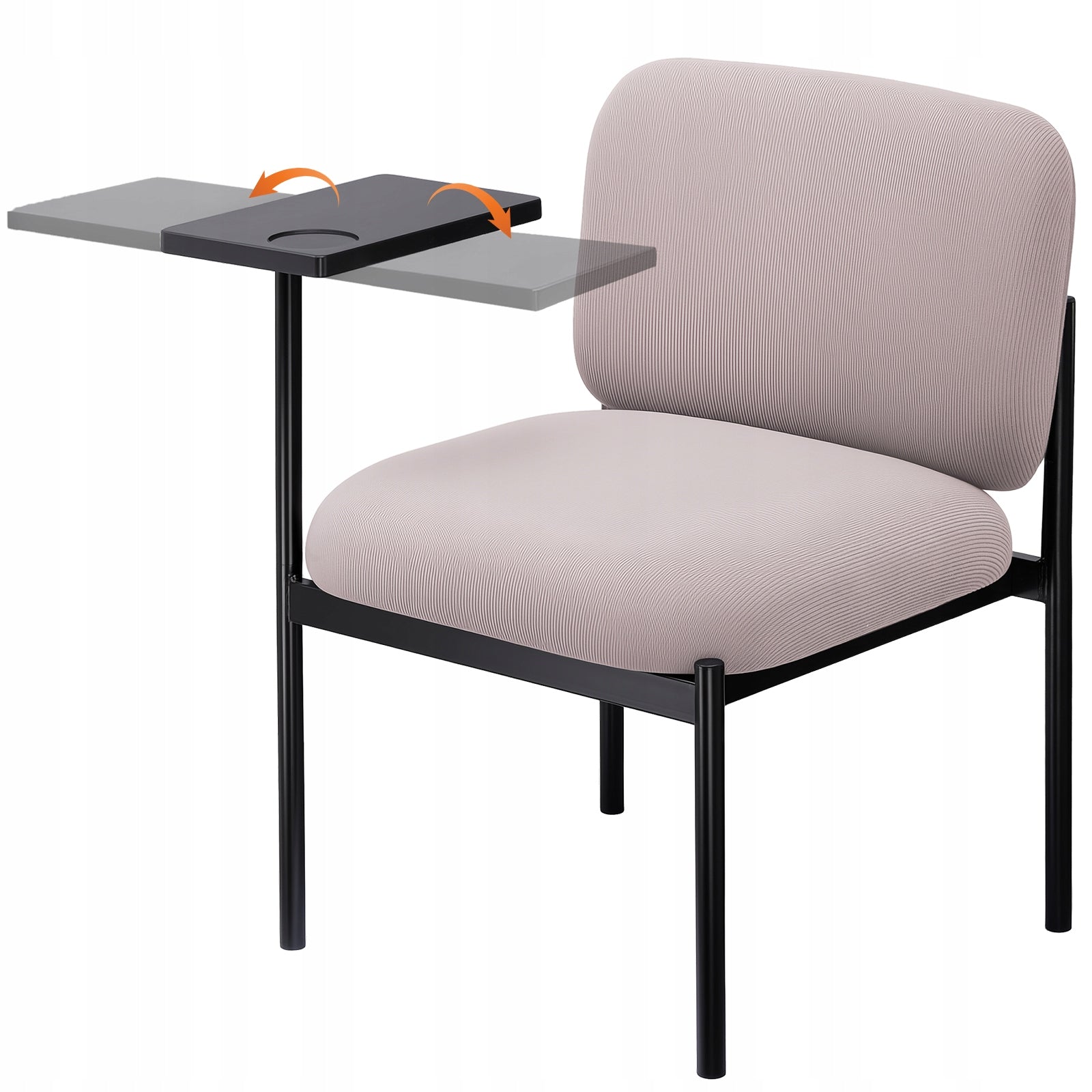 Office chair with small table, stylish design, Purple fabric