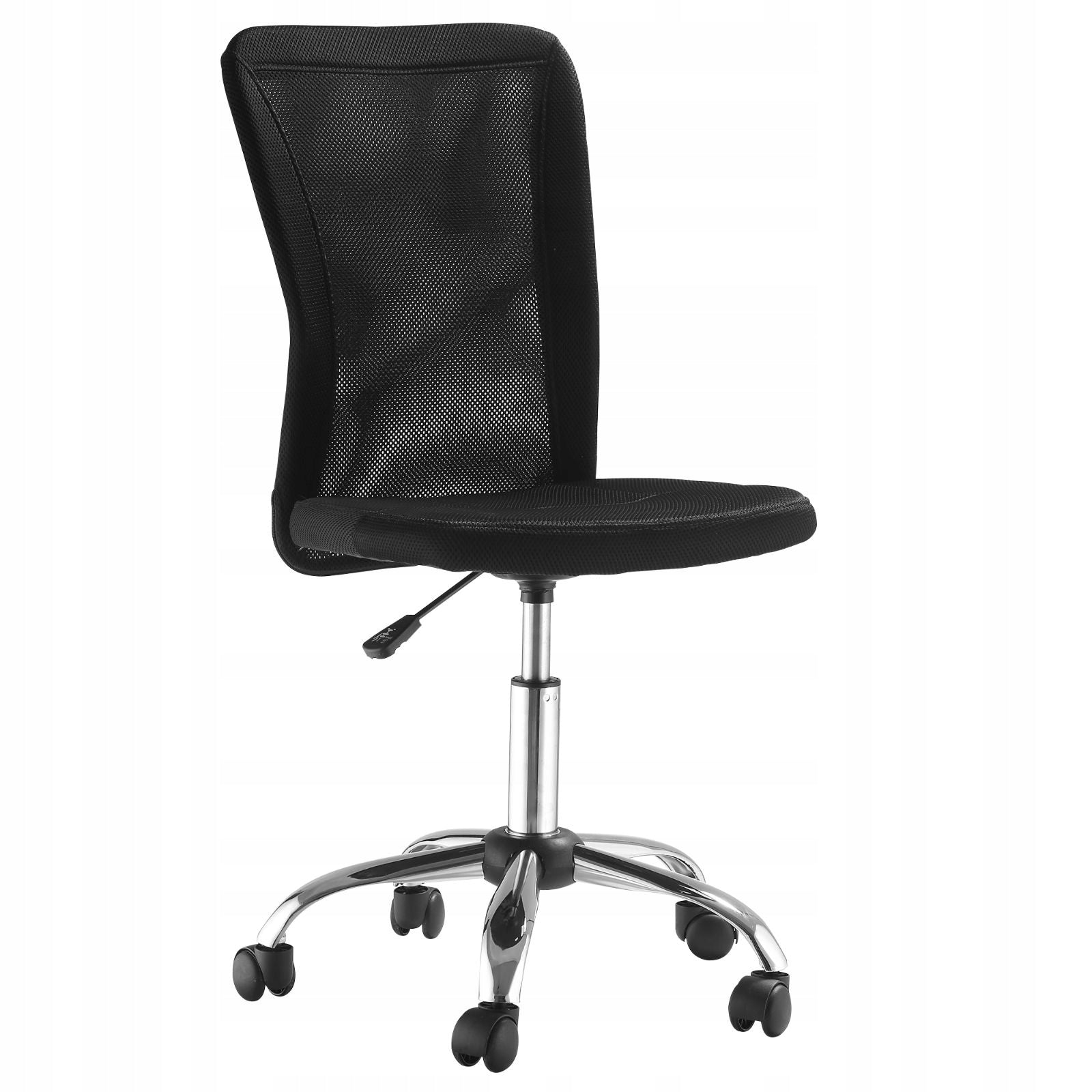 Office chair without armrests ergonomic black up to 100 kg