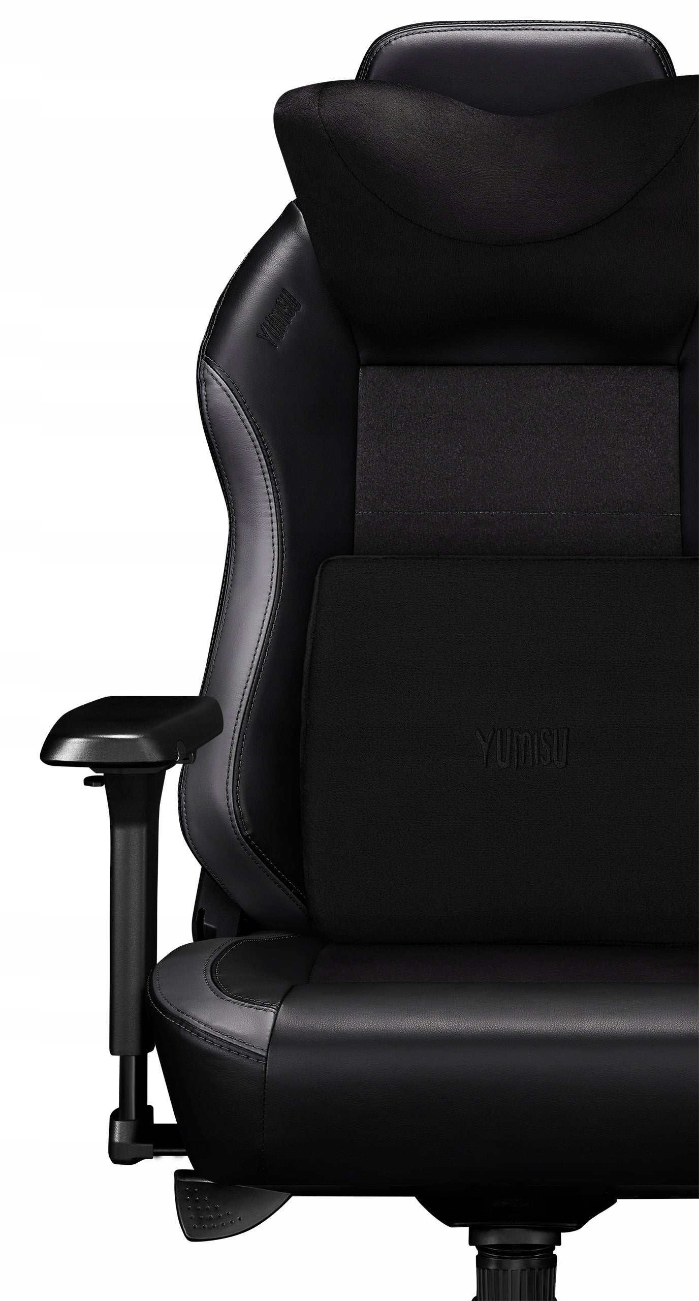 Office computer chair YUMISU 2051 black Suede fabric inserts Brand Yumisu