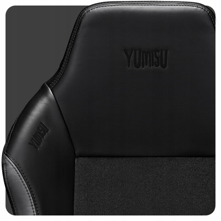 Office computer chair YUMISU 2051 black Suede fabric inserts Model 2051