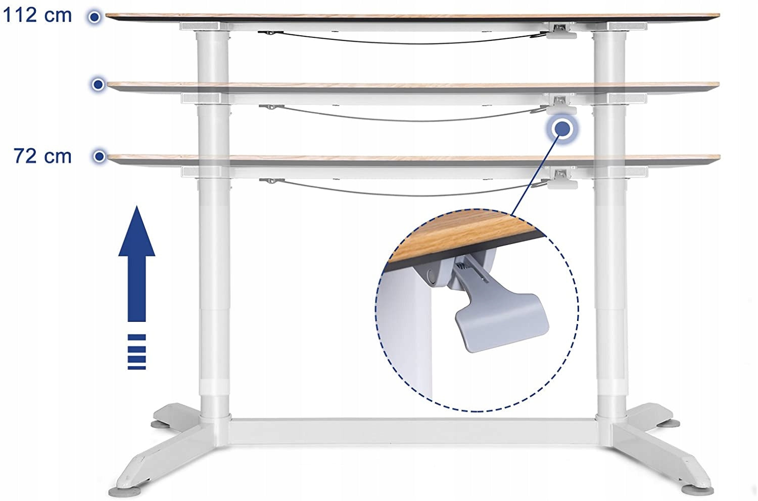 Office desk, height adjustable, 120 cm EAN (GTIN) 5903025736648