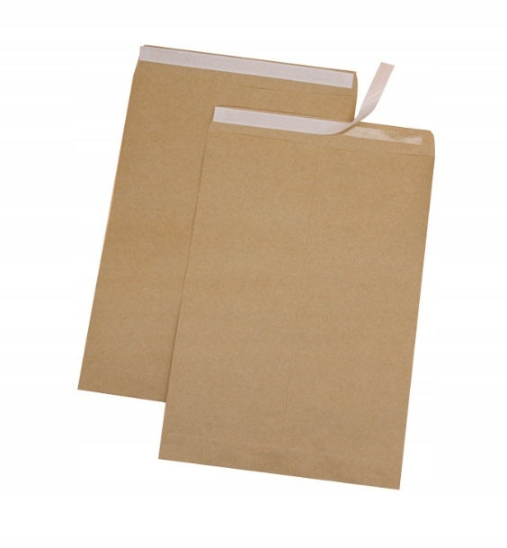 Office envelopes B5 HK 50pcs with strap BROWN