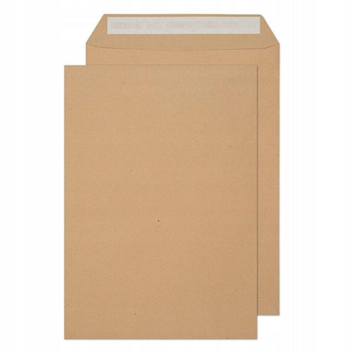 Office envelopes C4 HK 50pcs with strap BROWN