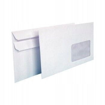 Office envelopes self-adhesive white DL with window right a'25