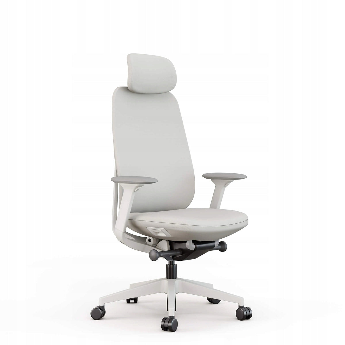 Office ergonomic chair Zinc white/beige seat cushioning house