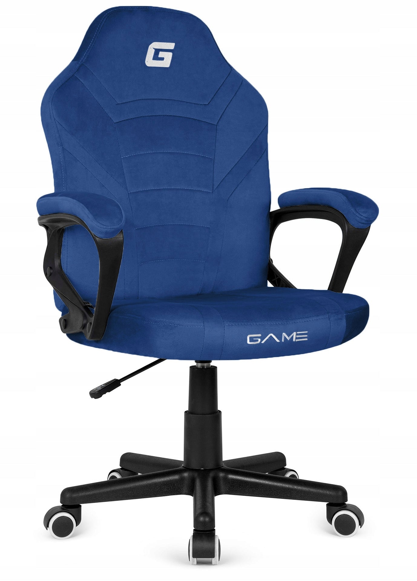 Office gaming swivel chair MARIO desk chair velour blue Brand Lugano