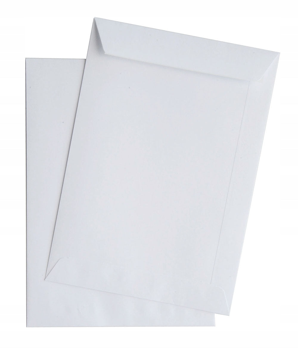 Office letter envelopes C4 HK with strap WHITE - 50 PCS