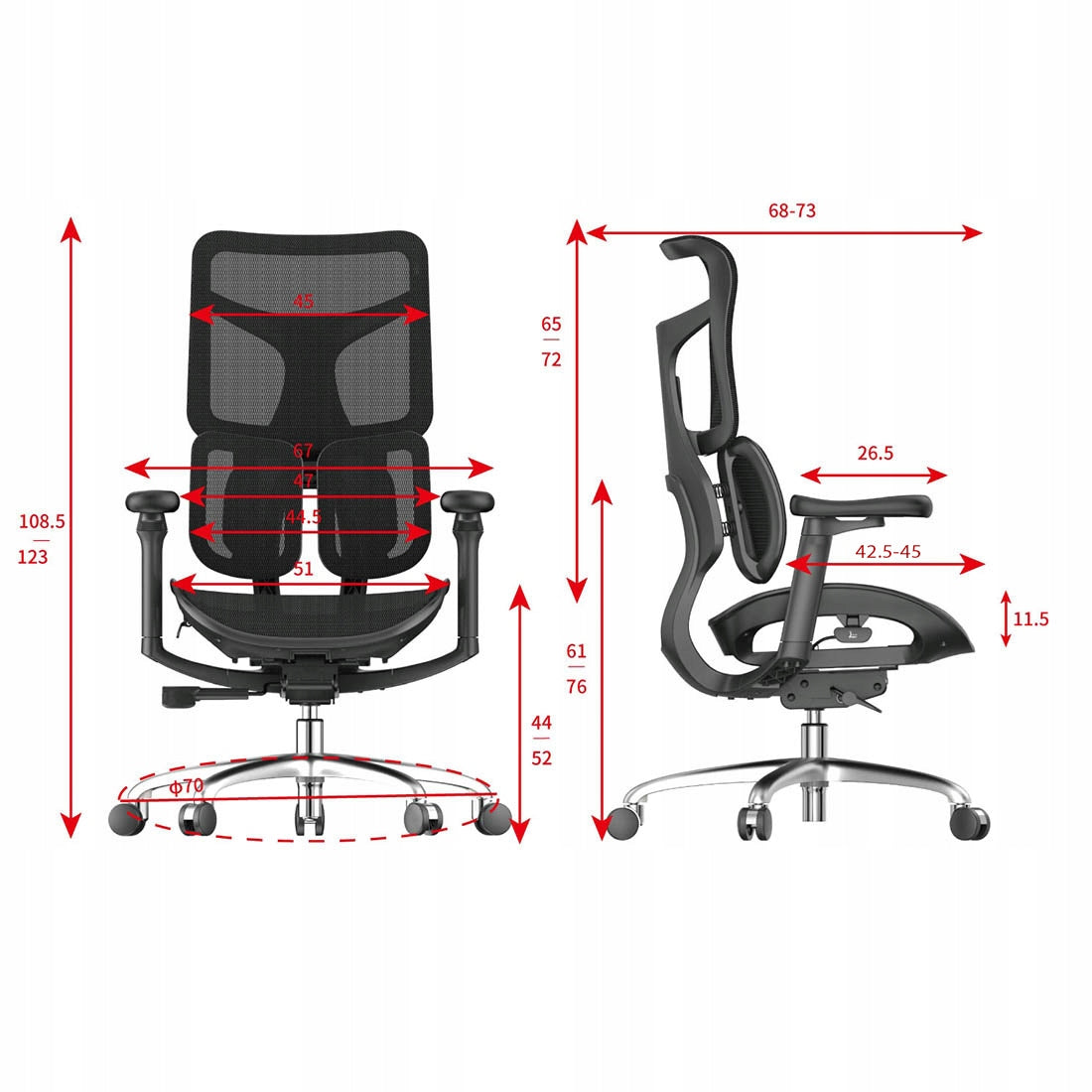 Office swivel chair ADJUSTABLE 150 kg Spacetronik Ergonomic black Packaging status original
