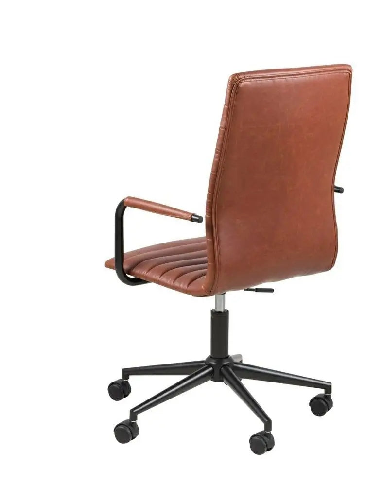 Office swivel chair Actona 103 x 45 x 58 cm brown faux leather Brand Actona