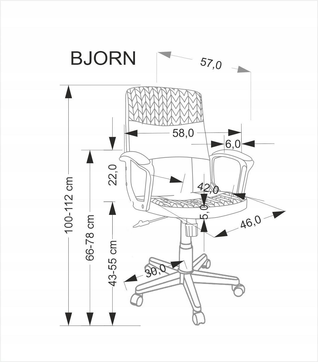 Office swivel chair BJORN black-ash TILT eco leather chair Halmar Brand Halmar