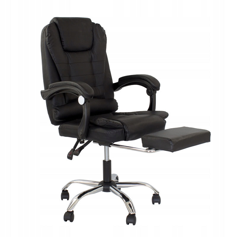 Office swivel chair BLACK with footrest Faux leather MASSAGE function LP200B EAN (GTIN) 5902622828237