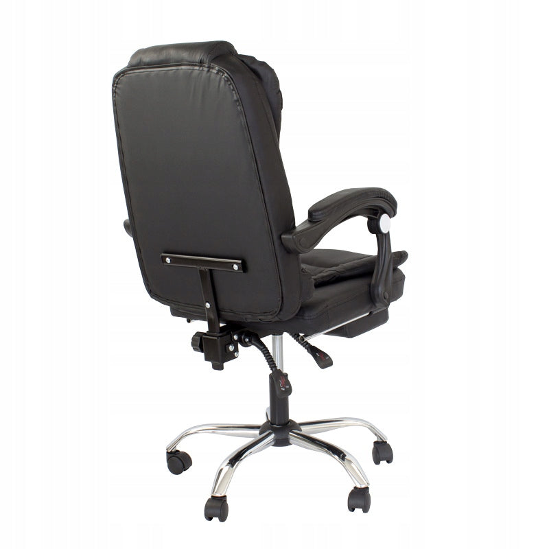 Office swivel chair BLACK with footrest Faux leather MASSAGE function LP200B Furniture width 66 cm