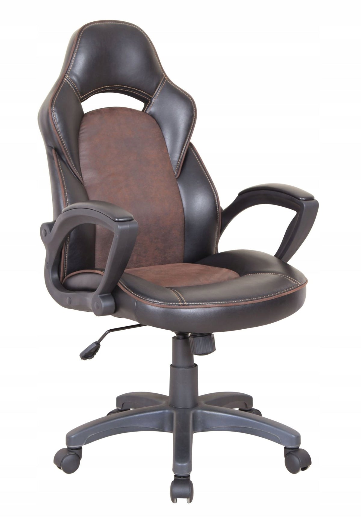 Office swivel chair CX-0811M Furnitex Faux leather black-brown Packaging status original